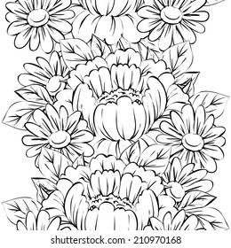 Abstract Elegance Seamless pattern with floral background