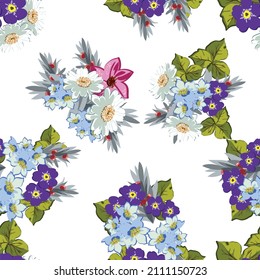 Abstract elegance seamless pattern with floral background