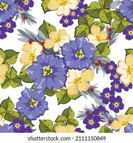 Abstract elegance seamless pattern with floral background