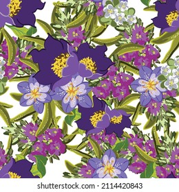 Abstract elegance seamless pattern with floral background