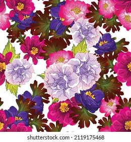Abstrakte Eleganz, nahtloses Muster mit floralem Hintergrund