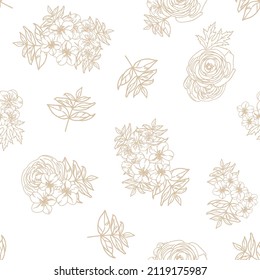 Abstract elegance seamless pattern with floral background