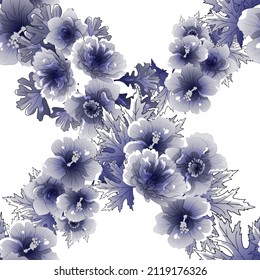Abstrakte Eleganz, nahtloses Muster mit floralem Hintergrund