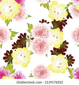 Abstrakte Eleganz, nahtloses Muster mit floralem Hintergrund