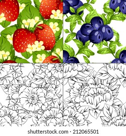 Abstract Elegance Seamless pattern with floral background