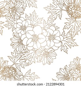 Abstract elegance seamless pattern with floral background