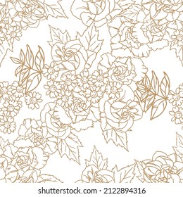 Abstract elegance seamless pattern with floral background