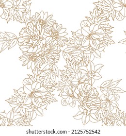 Abstract elegance seamless pattern with floral background