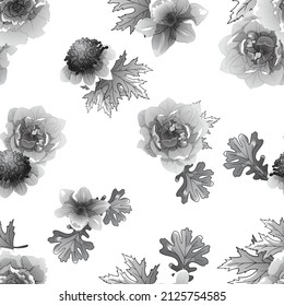 Abstract elegance seamless pattern with floral background
