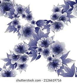Abstract elegance seamless pattern with floral background