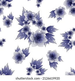 Abstract elegance seamless pattern with floral background