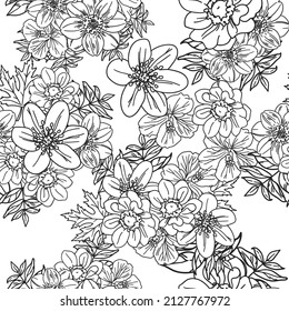 Abstract elegance seamless pattern with floral background