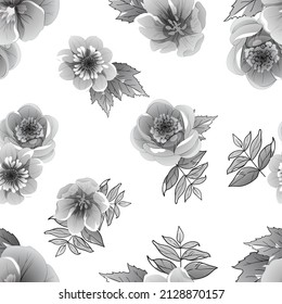 Resumen de la elegancia sin problemas con fondo floral