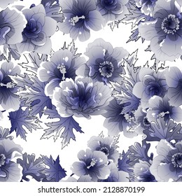 Abstract elegance seamless pattern with floral background
