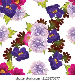 Abstract elegance seamless pattern with floral background