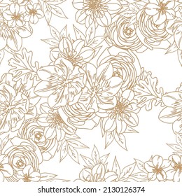 Resumen de la elegancia sin problemas con fondo floral