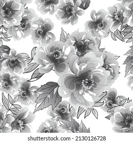 Abstract elegance seamless pattern with floral background