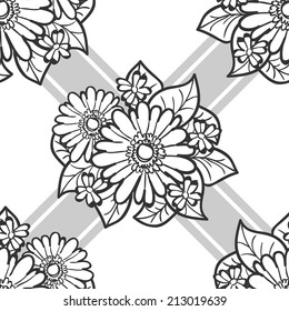 Abstract Elegance Seamless pattern with floral background