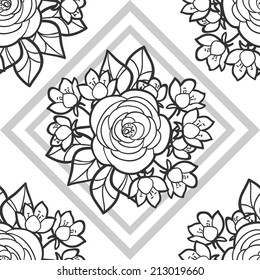 Abstract Elegance Seamless pattern with floral background