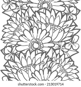 Abstract Elegance Seamless pattern with floral background