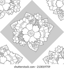 Abstract Elegance Seamless pattern with floral background