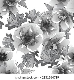Abstract elegance seamless pattern with floral background