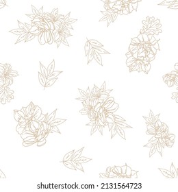 Abstract elegance seamless pattern with floral background