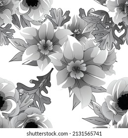Abstract elegance seamless pattern with floral background