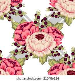 Abstract Elegance Seamless pattern with floral background