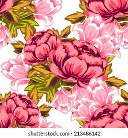 Abstract Elegance Seamless pattern with floral background