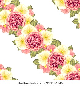 Abstract Elegance Seamless pattern with floral background