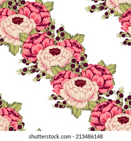 Abstract Elegance Seamless pattern with floral background