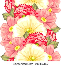 Abstract Elegance Seamless pattern with floral background