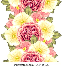 Abstract Elegance Seamless pattern with floral background