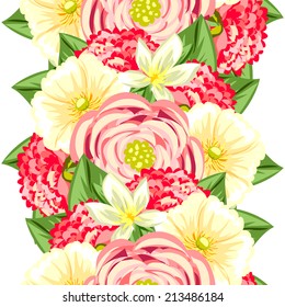 Abstract Elegance Seamless pattern with floral background