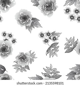 Resumen de la elegancia sin problemas con fondo floral