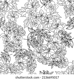 Abstract elegance seamless pattern with floral background