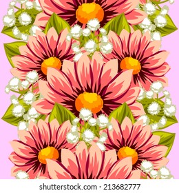 Abstract Elegance Seamless pattern with floral background