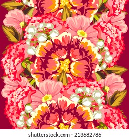 Abstract Elegance Seamless pattern with floral background