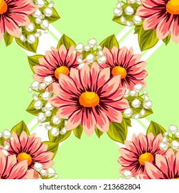 Abstract Elegance Seamless pattern with floral background