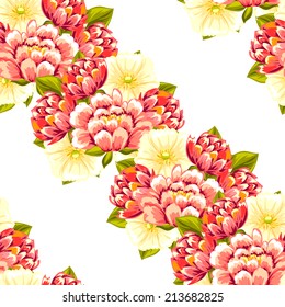 Abstract Elegance Seamless pattern with floral background