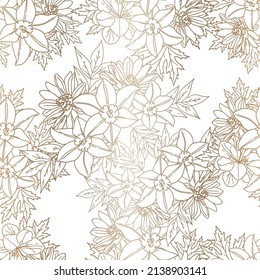 Abstract elegance seamless pattern with floral background