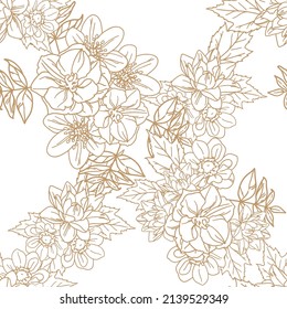 Abstract elegance seamless pattern with floral background