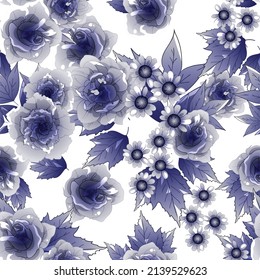 Resumen de la elegancia sin problemas con fondo floral