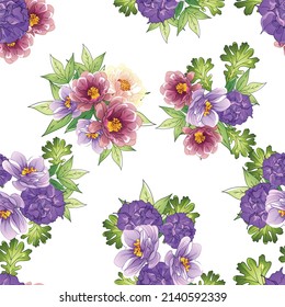 Abstract elegance seamless pattern with floral background
