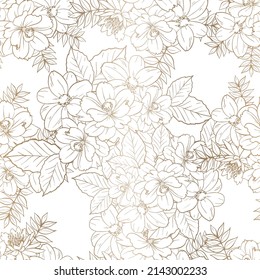 Abstract elegance seamless pattern with floral background