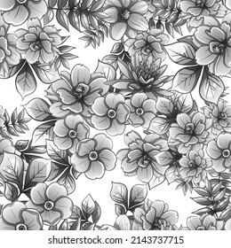 Abstract elegance seamless pattern with floral background