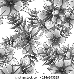 Abstract elegance seamless pattern with floral background
