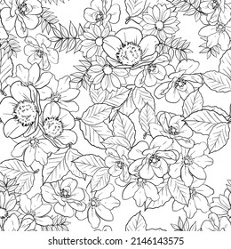 Abstract elegance seamless pattern with floral background
