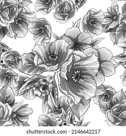 Abstrakte Eleganz, nahtloses Muster mit floralem Hintergrund